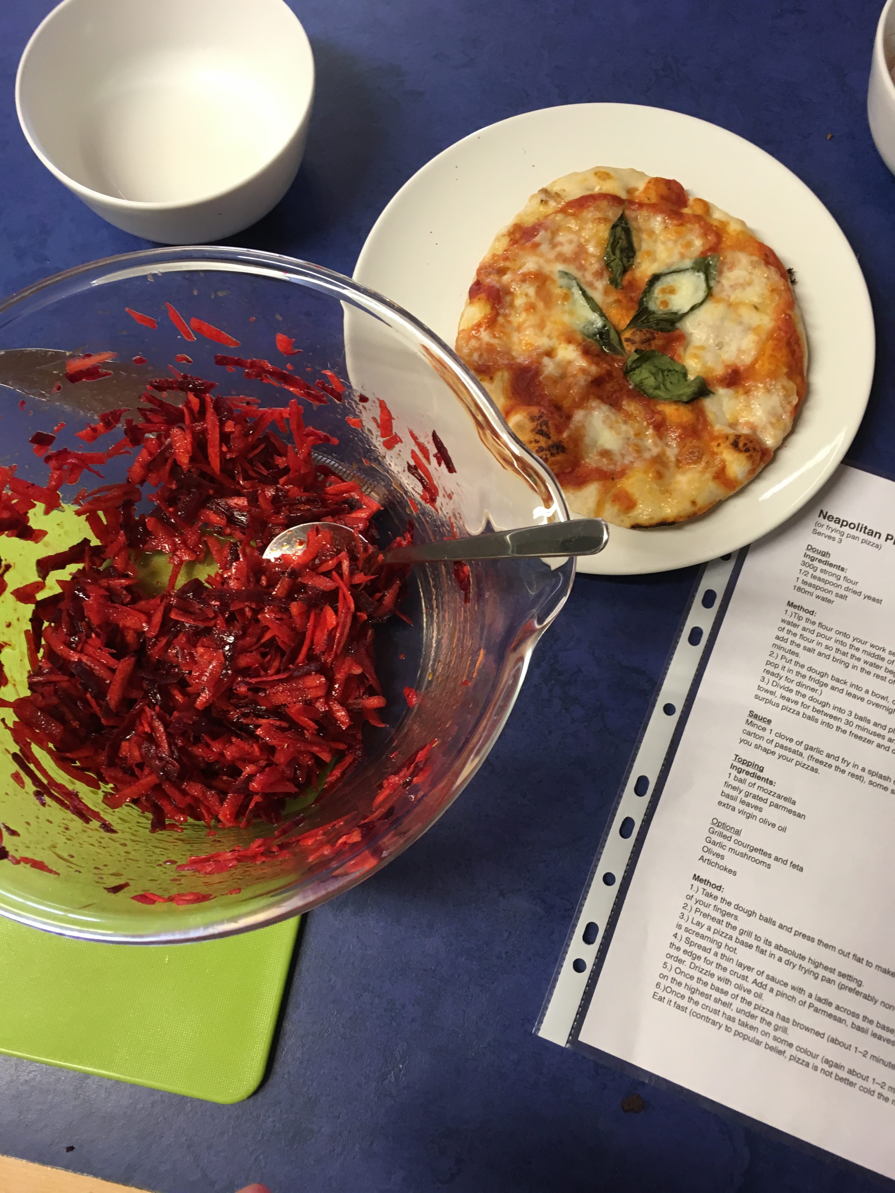 bowl of carrot and beetroot slaw
