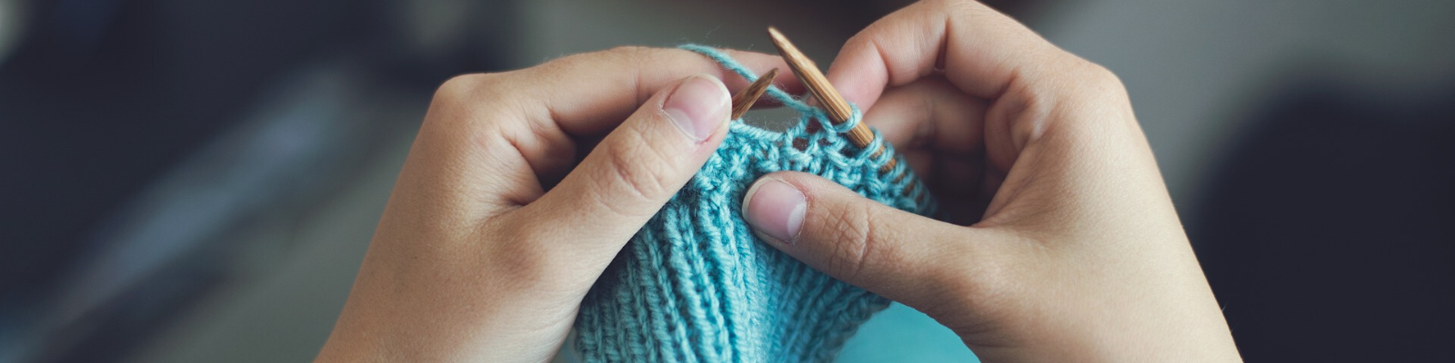 Picture of hands knitting